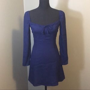NWT Reformation Navy Long Sleeve Mini Dress